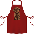 Dogs Cute Labradoodle Puppy Cotton Apron 100% Organic Maroon