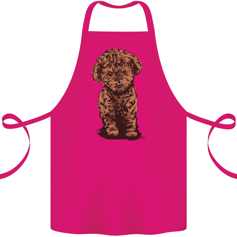 Dogs Cute Labradoodle Puppy Cotton Apron 100% Organic Pink