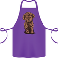 Dogs Cute Labradoodle Puppy Cotton Apron 100% Organic Purple