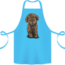 Dogs Cute Labradoodle Puppy Cotton Apron 100% Organic Turquoise