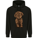 Dogs Cute Labradoodle Puppy Mens 80% Cotton Hoodie Black
