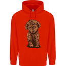Dogs Cute Labradoodle Puppy Mens 80% Cotton Hoodie Bright Red