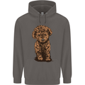 Dogs Cute Labradoodle Puppy Mens 80% Cotton Hoodie Charcoal