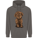 Dogs Cute Labradoodle Puppy Mens 80% Cotton Hoodie Charcoal