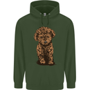 Dogs Cute Labradoodle Puppy Mens 80% Cotton Hoodie Forest Green