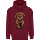 Dogs Cute Labradoodle Puppy Mens 80% Cotton Hoodie Maroon