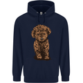 Dogs Cute Labradoodle Puppy Mens 80% Cotton Hoodie Navy Blue