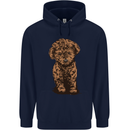 Dogs Cute Labradoodle Puppy Mens 80% Cotton Hoodie Navy Blue