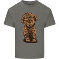Dogs Cute Labradoodle Puppy Mens Cotton T-Shirt Tee Top Charcoal