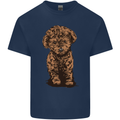 Dogs Cute Labradoodle Puppy Mens Cotton T-Shirt Tee Top Navy Blue