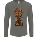Dogs Cute Labradoodle Puppy Mens Long Sleeve T-Shirt Charcoal