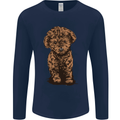 Dogs Cute Labradoodle Puppy Mens Long Sleeve T-Shirt Navy Blue