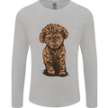 Dogs Cute Labradoodle Puppy Mens Long Sleeve T-Shirt Sports Grey