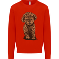 Dogs Cute Labradoodle Puppy Mens Sweatshirt Jumper Bright Red