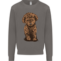 Dogs Cute Labradoodle Puppy Mens Sweatshirt Jumper Charcoal