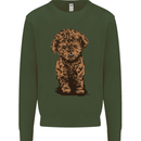 Dogs Cute Labradoodle Puppy Mens Sweatshirt Jumper Forest Green