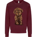 Dogs Cute Labradoodle Puppy Mens Sweatshirt Jumper Maroon