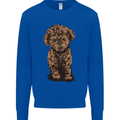 Dogs Cute Labradoodle Puppy Mens Sweatshirt Jumper Royal Blue