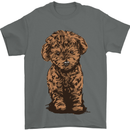 Dogs Cute Labradoodle Puppy Mens T-Shirt Cotton Gildan Charcoal