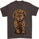 Dogs Cute Labradoodle Puppy Mens T-Shirt Cotton Gildan Dark Chocolate
