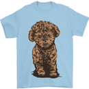 Dogs Cute Labradoodle Puppy Mens T-Shirt Cotton Gildan Light Blue
