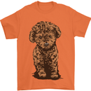 Dogs Cute Labradoodle Puppy Mens T-Shirt Cotton Gildan Orange