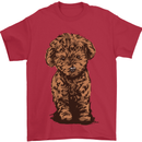 Dogs Cute Labradoodle Puppy Mens T-Shirt Cotton Gildan Red