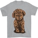 Dogs Cute Labradoodle Puppy Mens T-Shirt Cotton Gildan Sports Grey