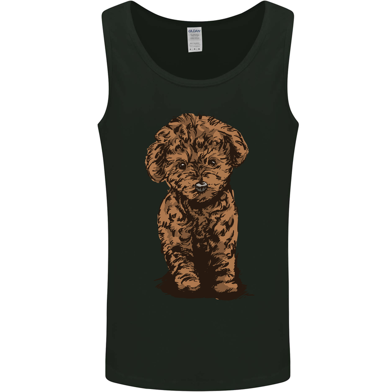 Dogs Cute Labradoodle Puppy Mens Vest Tank Top Black