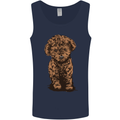 Dogs Cute Labradoodle Puppy Mens Vest Tank Top Navy Blue