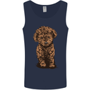 Dogs Cute Labradoodle Puppy Mens Vest Tank Top Navy Blue
