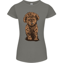 Dogs Cute Labradoodle Puppy Womens Petite Cut T-Shirt Charcoal