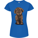 Dogs Cute Labradoodle Puppy Womens Petite Cut T-Shirt Royal Blue