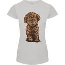 Dogs Cute Labradoodle Puppy Womens Petite Cut T-Shirt Sports Grey