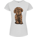 Dogs Cute Labradoodle Puppy Womens Petite Cut T-Shirt White