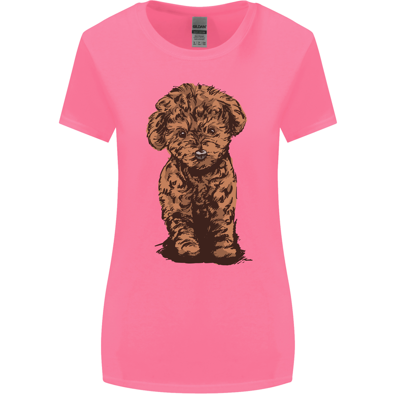 Dogs Cute Labradoodle Puppy Womens Wider Cut T-Shirt Azalea