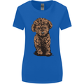 Dogs Cute Labradoodle Puppy Womens Wider Cut T-Shirt Royal Blue