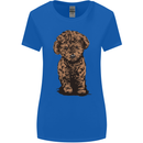 Dogs Cute Labradoodle Puppy Womens Wider Cut T-Shirt Royal Blue
