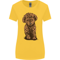 Dogs Cute Labradoodle Puppy Womens Wider Cut T-Shirt Yellow