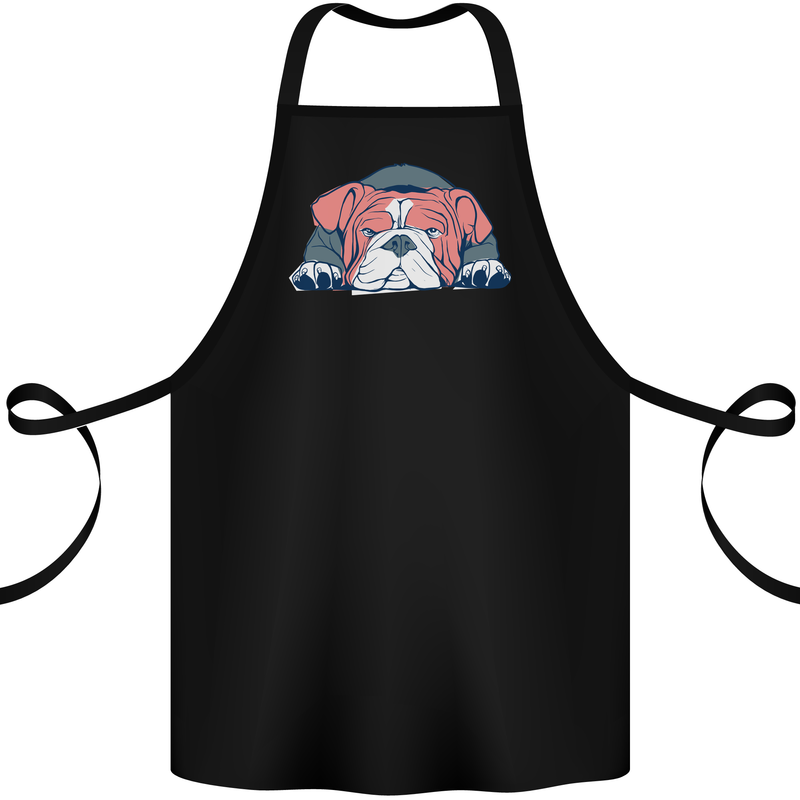 Dogs English Bulldog Cotton Apron 100% Organic Black