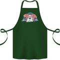 Dogs English Bulldog Cotton Apron 100% Organic Forest Green