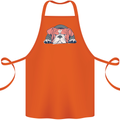 Dogs English Bulldog Cotton Apron 100% Organic Orange