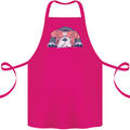 Dogs English Bulldog Cotton Apron 100% Organic Pink