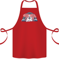 Dogs English Bulldog Cotton Apron 100% Organic Red