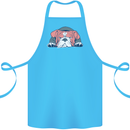 Dogs English Bulldog Cotton Apron 100% Organic Turquoise