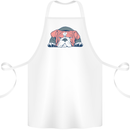Dogs English Bulldog Cotton Apron 100% Organic White
