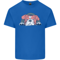 Dogs English Bulldog Kids T-Shirt Childrens Royal Blue