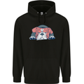 Dogs English Bulldog Mens 80% Cotton Hoodie Black