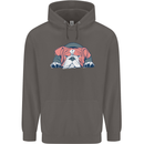 Dogs English Bulldog Mens 80% Cotton Hoodie Charcoal
