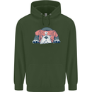 Dogs English Bulldog Mens 80% Cotton Hoodie Forest Green